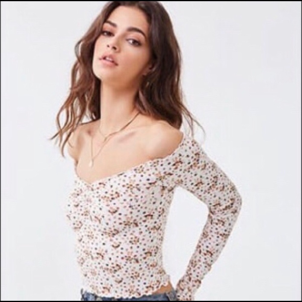 💐Floral Off The Shoulder Top💐